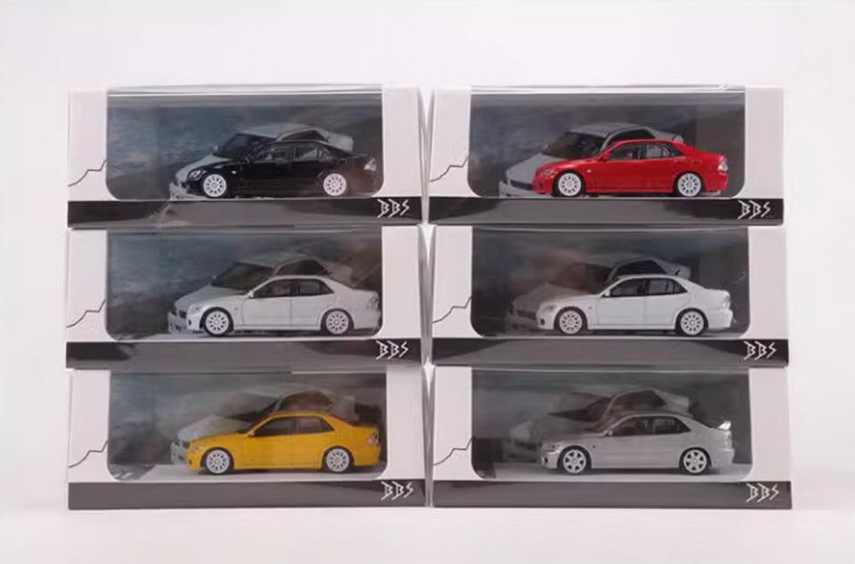 BBS Studio 1/64 Scale Toyota Altezza RS200 Yellow Diecast Car