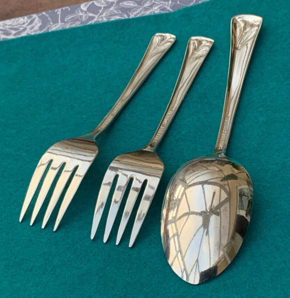 SINCERITY FORKS & DESSERT SPOON c1955 MAGIC LILY SILVER PLATE USA eBay