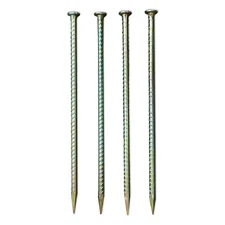 Sandbaggy 16" Galvanized Rebar Stakes with Nail Head - Garden Stakes (#4 Rebar)