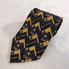 US Army Strong Geometric Silk Neck Tie T3 