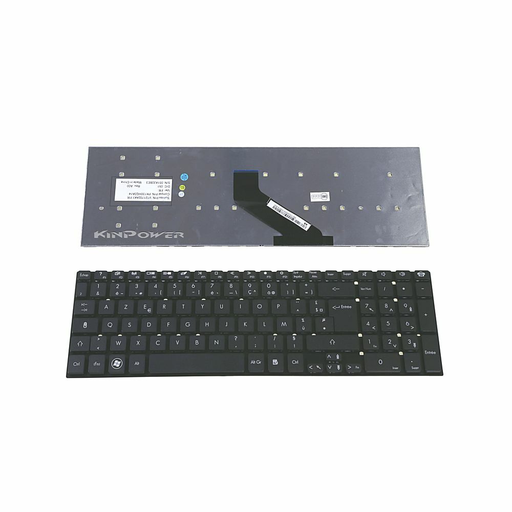 Clavier AZERTY français avec pavé numérique pour ordinateur Packard Bell LS44SB
