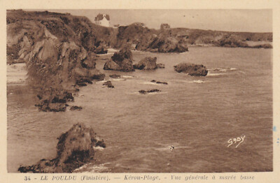  CPA LE POULDU KEROU STRAND ALLGEMEINE ANSICHT BEI EBBE 