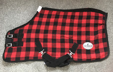 WAFFLE RUG/ COOLER MINI/ SHETLAND/ PONY RED/BLACK CHECK  3'0" TO 4'6"
