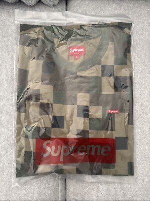Supreme Small Box L/S Long sleeve Tee Olive Digi Camo Large | eBay