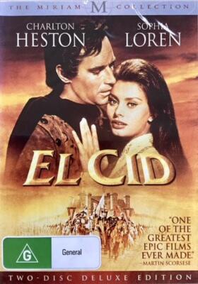 EL CID - SOPHIA LOREN -TWO DISC DELUXE EDIT- NEW REGION 4 DVD - FREE LOCAL POST