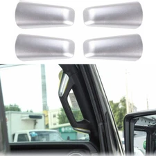 Sliver A/B Pillar Handle Grab Bar Cover Trim Decor For Jeep Wrangler JL JT 18+ 