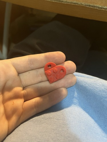PORTACHIAVI CUORE LEGO PER COPPIE, LEGO HEART KEYCHAIN FOR COUPLE 3D PRINT DOM3D - Foto 3 di 7