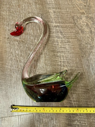 Fifth Avenue Crystal Vintage Crystal Swan LTD Elegant Multicolor 12" Tall - Picture 13 of 13
