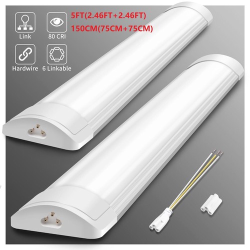 ✅4FT 6FT 8FT LED Strip Lights Batten Tube Light Office Garage Ceiling Daylights - Picture 21 of 27