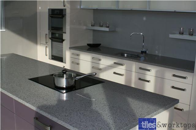 Stardust Grey Quartz Kitchen Worktop 3000mm X 700mm X30mm For Sale