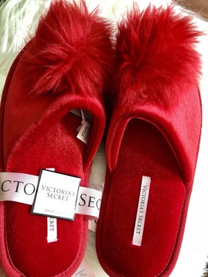red pom pom slippers