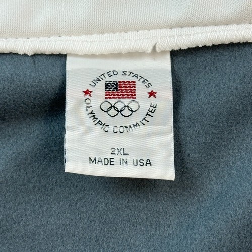 Team USA Olympic Committee Track Jacket Mens XL White Gray Full Zip Long Sleeve - Picture 6 of 14