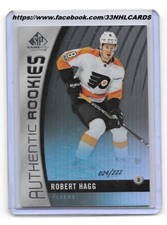 2017-18 UPPER DECK SP GAME USED ROBERT HAGG AUTHENTIC ROOKIES 24/222