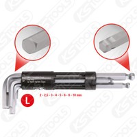 KS Tools 3 In 1 Innen6Kant-WinkelstiftschlüSsel-Satz,8-Tlg. Lang, Kugelkopf