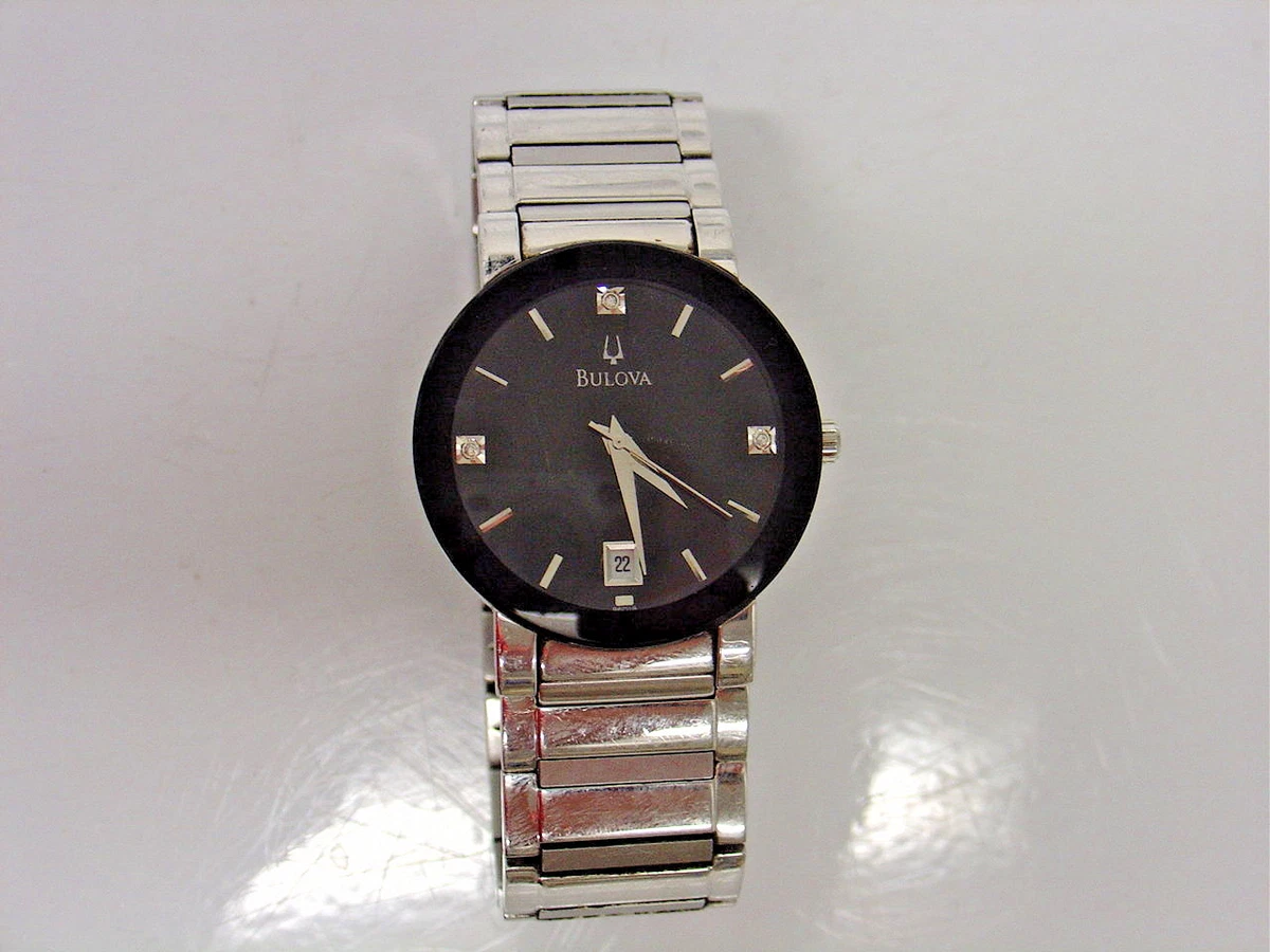 Bulova Watch. DIAMOND Watch. 3 Real Diamonds. Luxury Timepiece. Jewelry