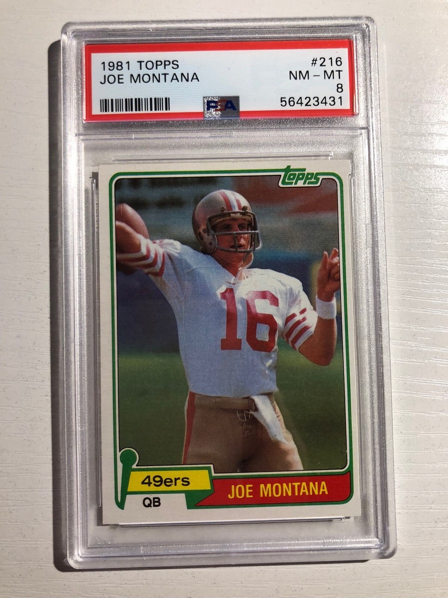 1981 Topps Joe Montana PSA 8 Near Mint Rookie RC Card 49ers
