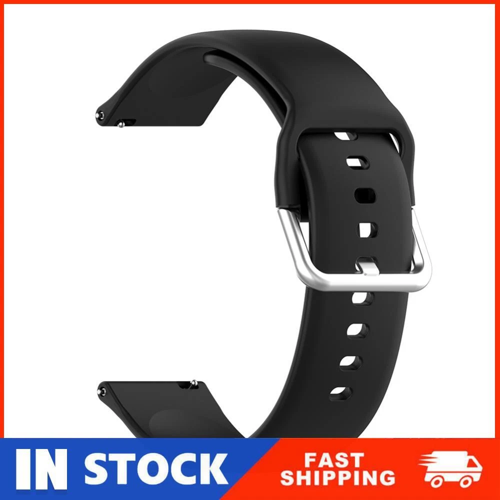 Silicone Soft Smart Watch Strap Smartwatch Belt for Amazfit Garmin Black RAU