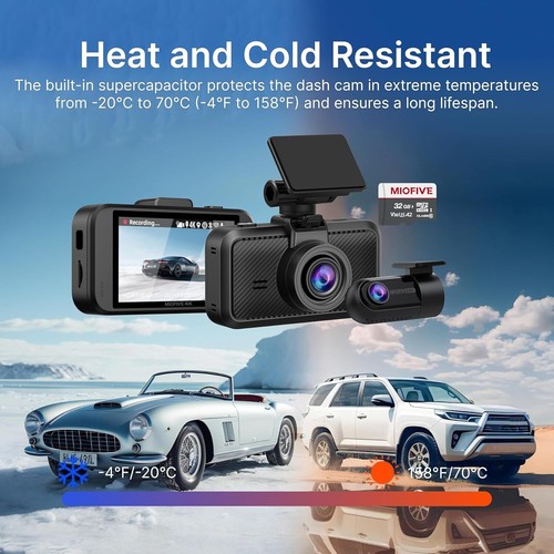 Miofive Dash Cam Front and Rear, 4K+2K Dual Camera for Cars, Includes a... - Picture 5 of 7