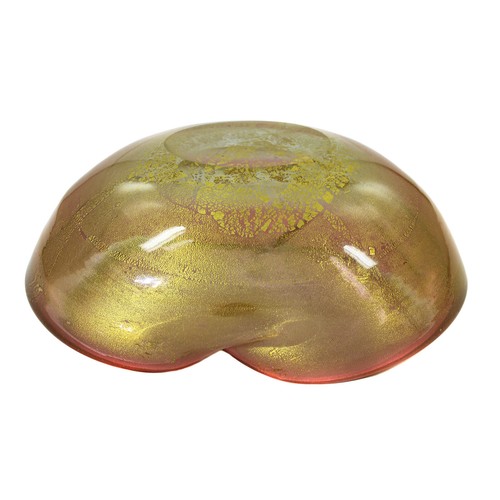 Uranium Glass Bowl with Rosaline Inner Catch, A. Seguso Circa 1953 - Picture 6 of 6