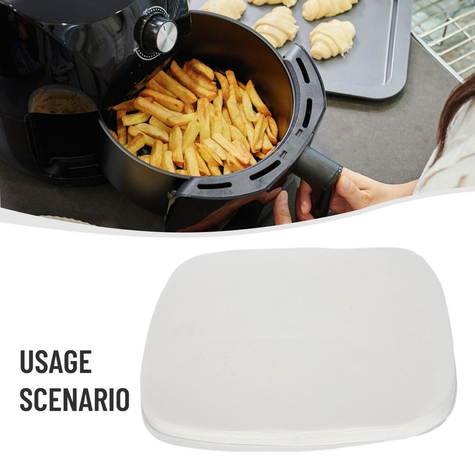 100PCS Square Air Fryer Paper Nonstick Steamer Pads Perforated