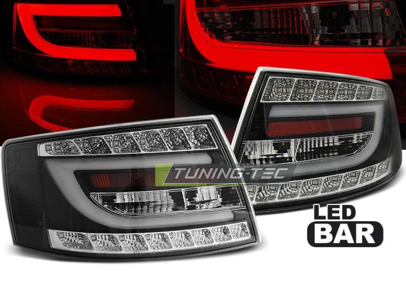 Feux arriere Audi A6 C6 berline LED BAR noir pour remplacer des optiques ternis