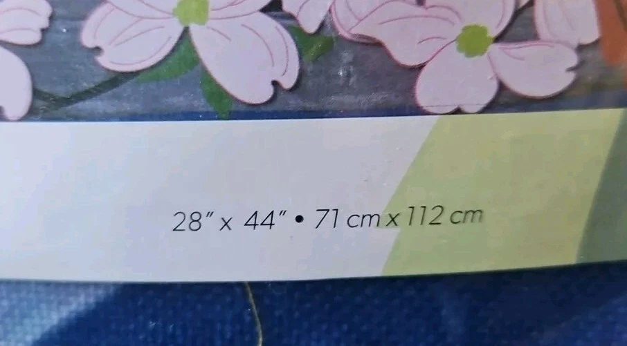 Bandera de casa decorativa de hoja perenne - casa de pájaro cardenal 28 pulgadas x 44 pulgadas azul blanco Foto 3 de 4