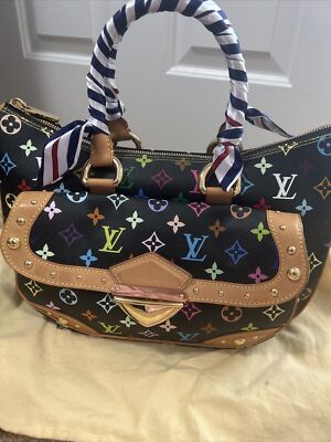 Louis Vuitton Limited Edition Rita Multicolor Black Monogram Shoulder Bag