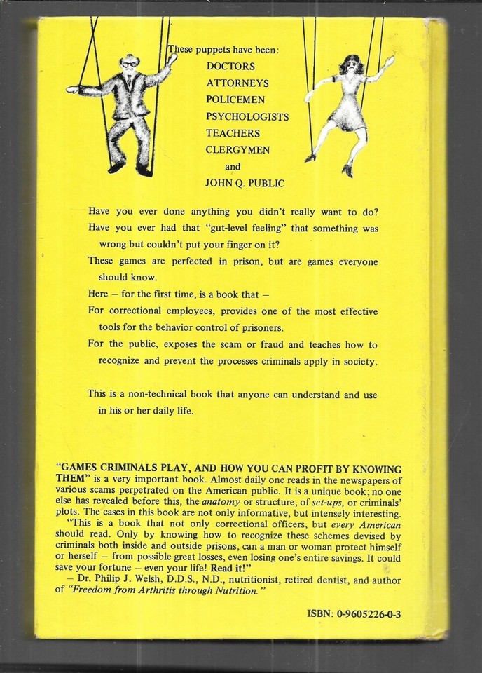 Games Criminals Play: Profit by Knowing by Allen Bosta (1984