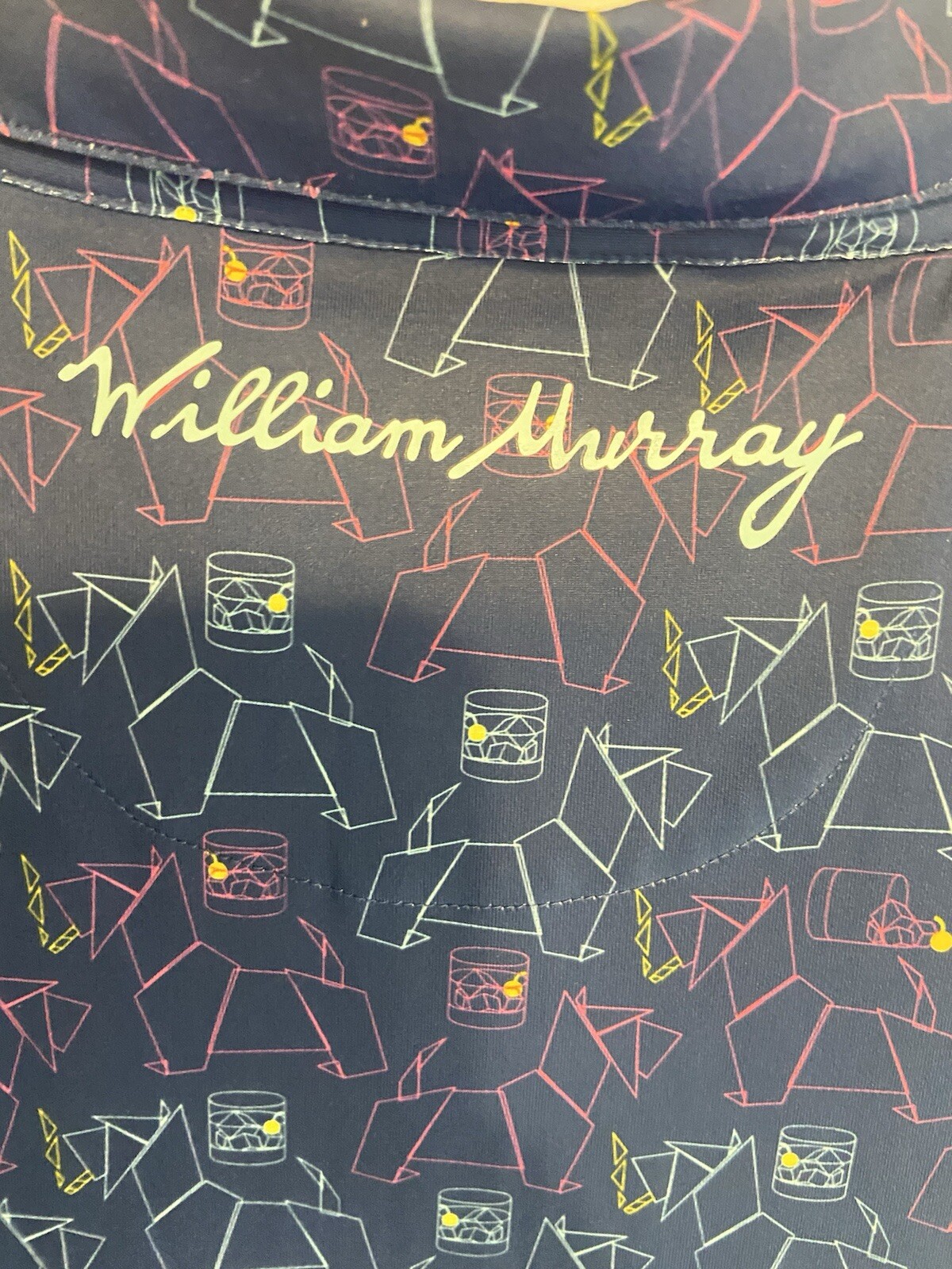 Men-William Murray Whiskey & Dogs Dark Blue Golf Polo- Very Nice-Size XL image 6