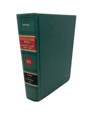 APPELLATE DIVISION REPORTS BOOK Supreme Court NY 2d Series Fitzpatrick 1985 111