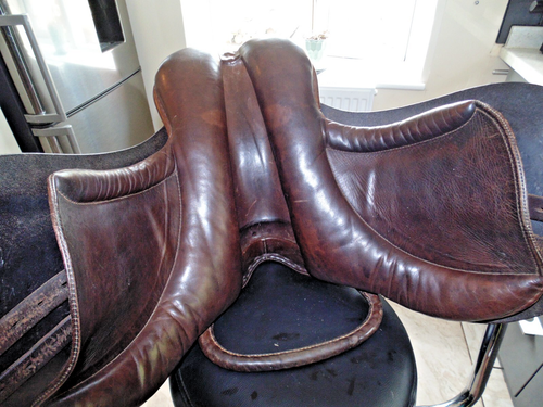 GP saddle 15.3/4''  wide fit 8'' D-D English leather - Picture 16 of 17