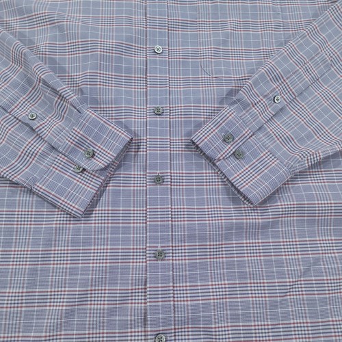 Jos A Bank Dress Shirt Men's Extra Large Tailored Fit Performance Glen Check - Picture 5 of 9
