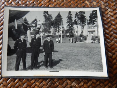 Torslanda Airport Göteborg  Gothenburg,  DC3 ?  -POST WAR PHOTO liason visit  v