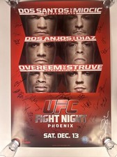 UFC on Fox: dos Santos vs. Stipe Miocic Signed Event Poster SBC Nate Diaz MINT!