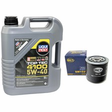 Motoröl Ölfilter SM102 Set Top Tec 4100 5W40 5 Liter für Alfa Romeo Fiat Nissan
