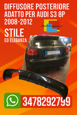 🔥⭐DIFFUSORE PER AUDI A3 S3 8P 08-12 SOTTO PARAURTI RS3  NERO LUCIDO ABS⭐🔥