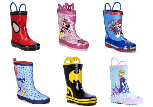 Botas de lluvia Spiderman Paw Patrol Minnie Mouse para niñas/niños