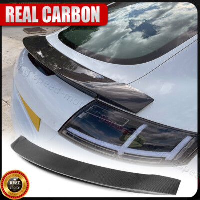 #ad Fits Audi TT TTS Sline Mk2 8J 08 14 REAL CARBON Rear Trunk Spoiler Boot Wing Lip $180.49