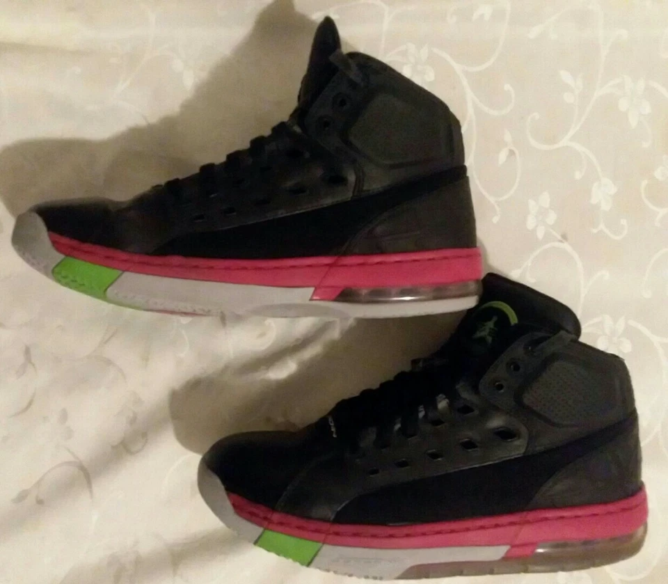 耐克 Jordan Ol’ School 篮球运动鞋黑色狼健身房红色 317223-017 尺码 10  — 第 3/4 张图片