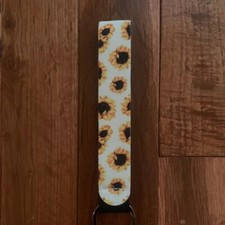 Yellow Sunflower Keychain Wristlet Strap for Key Hand Wrist
