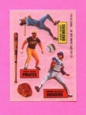 1984 TOPPS BASEBALL RUB-DOWNS CARD FERNANDO VALENZUELA TONY PENA ROBIN YOUNT