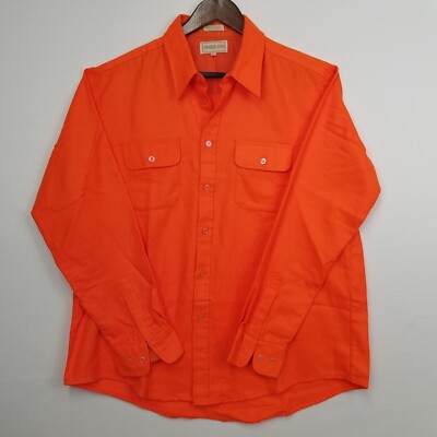 Timber Run Casual Shirt Men's Sz XL Blaze Orange Western Long Sleeve  Acrylic VTG