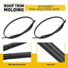 Black Roof Trim Molding Kit Fit For 2014 2015 2016 2017 Toyota Corolla Sedan