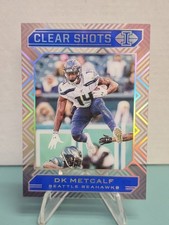 2020 Panini Illusions DK Metcalf #4 Clear Shots Sapphire Seattle Seahawks