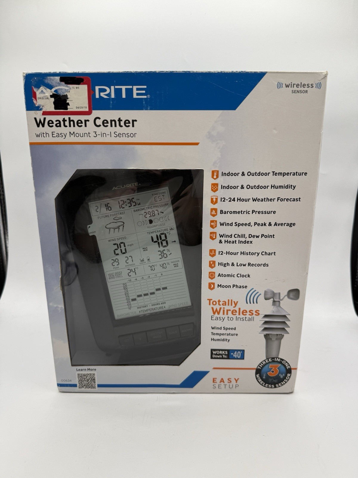 With Wind Sensor, Black - New Open Box