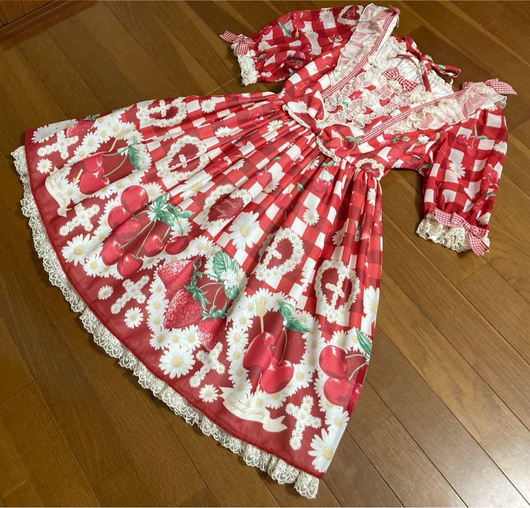 Angelic Pretty／Cherry Marguerite スカート Cherry Marguerite Skirt by Angelic Pretty