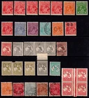 Australia Roo's & KGV Stamps with O.S. Ovpt/Perfinned. Used/Mtd. #251