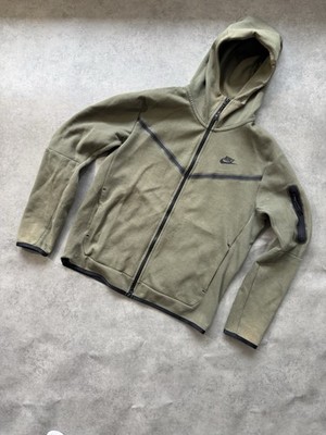 Nike Tech Fleece Hoodie Jacke Olive Khaki Gr. M Full Zip