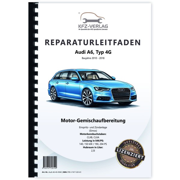 Audi A6 4G 2010-2018 Simos Einspritz- ZüNdanlage 190-204 PS Werkstatthandbuch-image