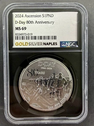 2024 Ascension S1PND 80th Anniversary D-Day Silver Coin MS69 NGC *NO RESERVE*